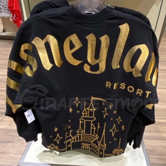 Disney Tops - Disneyland Black & Gold Sleeping Beauty’s Castle